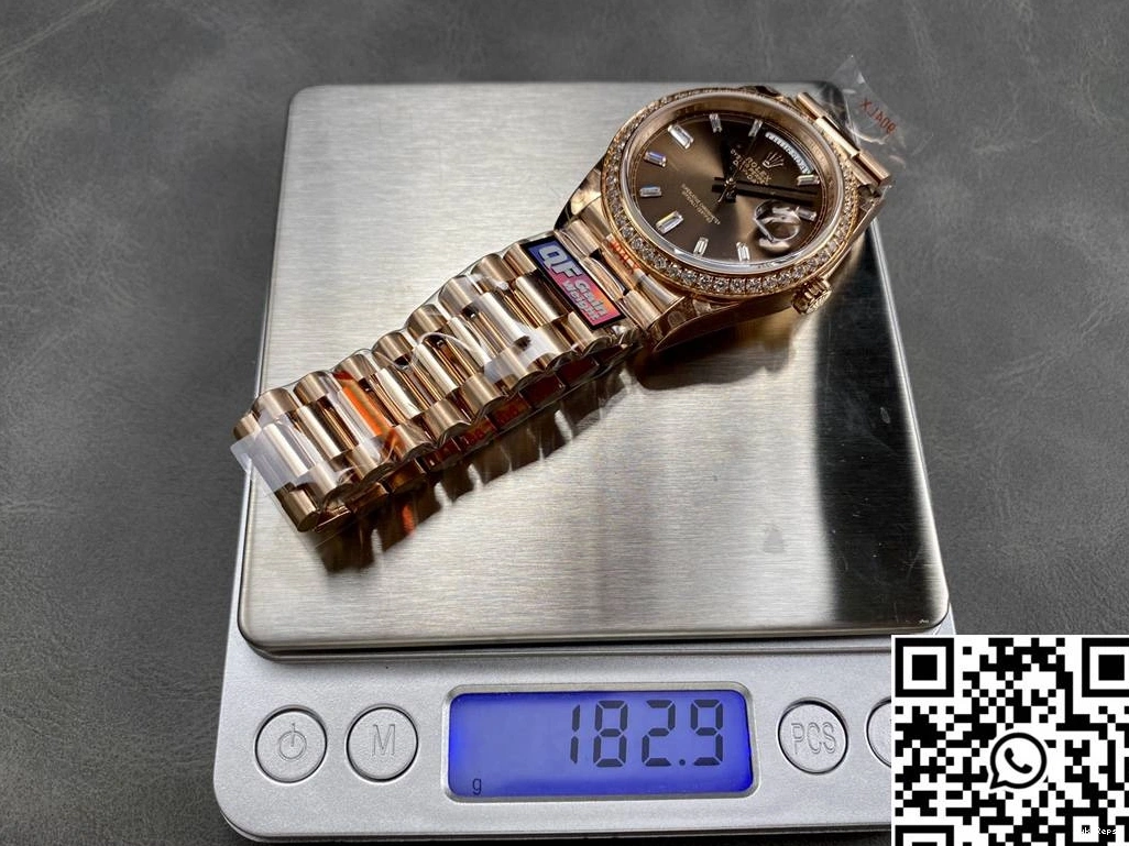 M228345rbr-0006 QF v5 Day Chocalate Rolex Factory Tungsten Dial Date Steel 0218